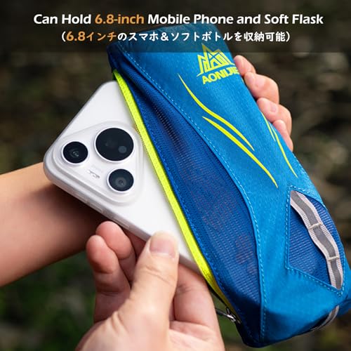 TRIWONDER Handheld Water Bottle Bag for Running, Quick Grip with Hand Strap Fit 17 oz Soft Flask Hydration Pack (A-Black Handheld Bag) - color: A-Black Handheld Bag