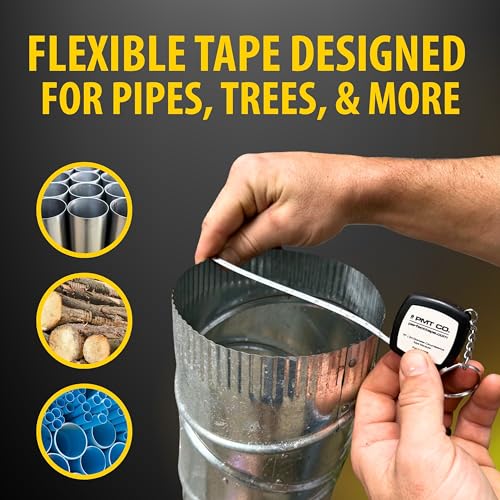 Perfect Tape Measure - Pocket Precision Circumference and Diameter Tape Measure and Layout Pocket Tool in Metric and Imperial - 1/4" Width x 6.6ft / 2m Length Blade