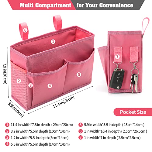 Bunk Bed Organizer, Bedside Caddy Hanging Storage Bag, Pink - color: Pink, size: Small