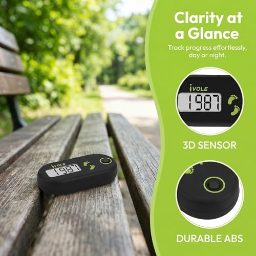 TOYANDONA 3D Accurate Step Counter: Mini Clip On Digital Pedometer with Clip and Lanyard Portable Electronic Fitness Tracker for Men Women Walking Running