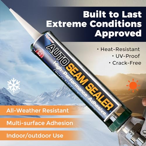 Seam Sealer Automotive-Professional Grade High Strength Waterproof Adhesive for Truck,Marine,Auto Body Repair, Rust & Leak Prevention-Quick Paintable Sealant for Metal,Plastic,RV Roof Sealant White - color: White 2