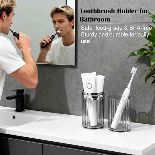 Toothbrush & Toothpaste Travel Case, 2-in-1 Dustproof & BPA-Free - color: Clear