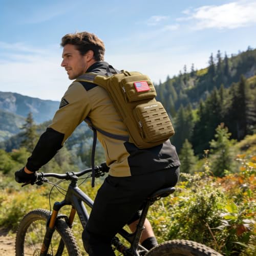 Maelstrom Tactical Hydration Backpack,Water Pack with 2L Water Bladder - color: Khaki