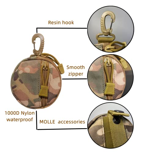Small EDC Pouch EDC Bag Molle Pouch Tactical Wallet, Molle Accessories, Coin Pouch Coin Purse, Key Case, Tactical Keychain Pouch, Earphone Case, Military Gear Waterproof - color: cp camo