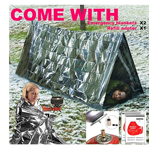 Camping Stove, Backpacking Stove, Foldable, Portable, Lightweight, Piezo Ignition, Single Burner Adjustable, Premium Mini Powerful and Stable Camp Stove for Hiking Picnic, 1+2+1+1pcs