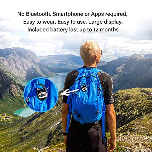 Simple Walking Pedometer 3D Step Counter for Men Women Kids - color: Turquoise