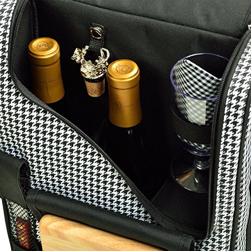 Picnic at Ascot Original Insulated Wine and Cheese Cooler Bag - Designed, Assembled & Quality Approved in the USA - color: Houndstooth