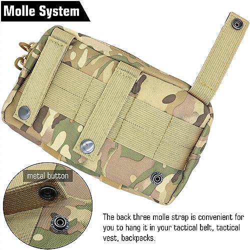 Tactical Molle Pouch, Multi-Purpose EDC Admin Pouch Utility Gadget Gear Backpack Military Waist Bag for Outdoor, Hunting, Traveling, Hiking - color: CP