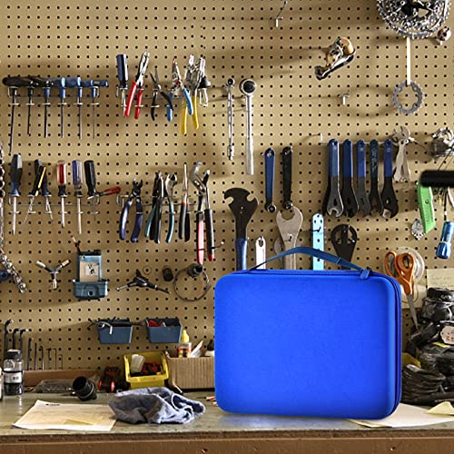 GWCASE 150+ Battery Organizer with Tester for Homeowners, Emergency Backup | Holds AA, AAA, 9V, C, D Coin Batteries in Separate Slots, Keep Neat, Easy to Find, Hard Shell Protection, Zipper Carry Design - color: Light Blue