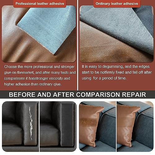 Leather Repair Patch Tape Kit, Self Adhesive Leather Repair for Furniture, Couch, Sofa, Car Seats,Office Chair,Vinyl Repair Kit.3.1inx60in - color: Dark Khaki, size: 3.1 in x 60 in