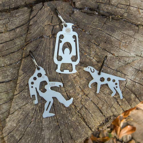 UST Tool-a-Long Multi-Tool Carabiners with Durable, Compact Stainless Steel Construction for Hiking, Kayaking, Camping, Travel and Outdoor Survival - style: Bear