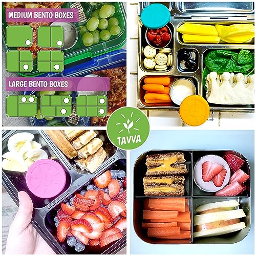 TAVVA 3 X 1.5oz Condiment Containers with Lids, Leakproof Silicone Lids | BPA free, salad dressing and dip cups, lunchbox and meal prep, lightweight, durable, reusable, dishwasher and freezer safe - size: 1.5oz [Blue]