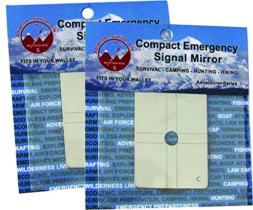 Best Glide ASE Compact, Military Grade, Stainless Steel, Emergency Signal Mirror (2 Pack)