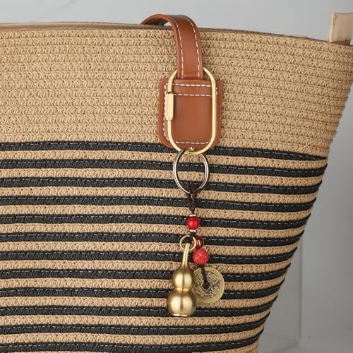5-Pcs Bag Charm Clasp Oval Key Ring for La-bubu Bag Charm Carabiner Gold Keychain Clip Bag Charms Clip
