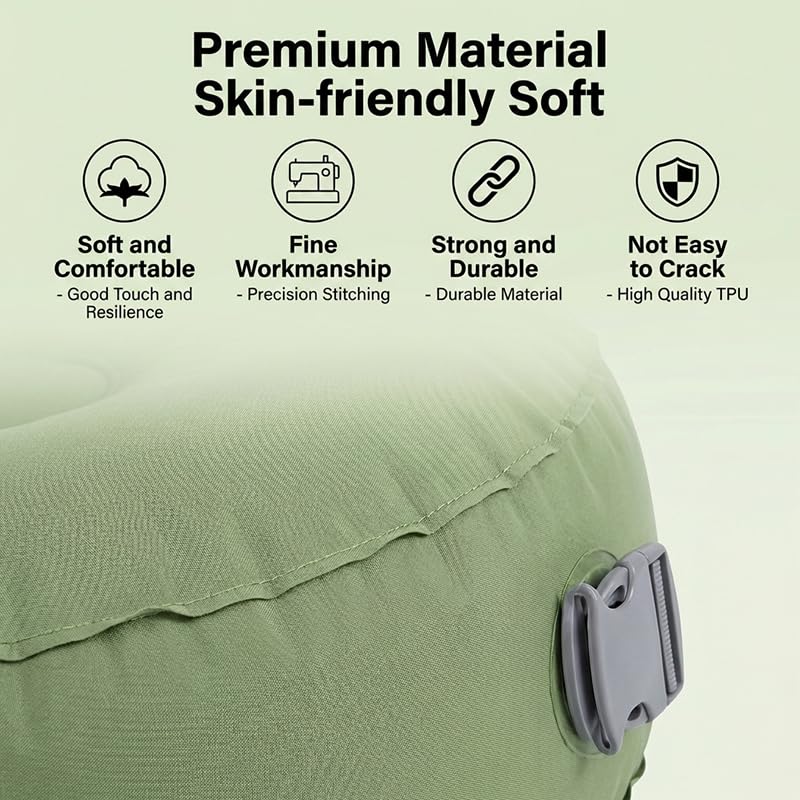 Inflatable Stool Camping Seat Foldable Sofa Leg Pads Cushion for Outdoor Hiking Travel Home Office Use Lightweight Durable Portable Navy - color: Navy Blue