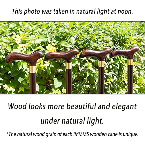Premium Folding Wooden Cane for Men, 3-Piece Walking Stick - color: 36" (for height 5'9" to 5'10")