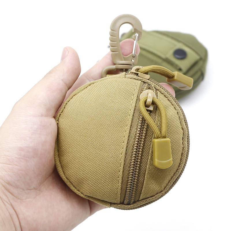 Small EDC Pouch EDC Bag Molle Pouch Tactical Wallet, Molle Accessories, Coin Pouch Coin Purse, Key Case, Tactical Keychain Pouch, Earphone Case, Military Gear Waterproof - color: Khaki