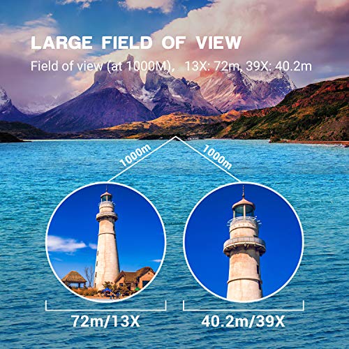 ESSLNB Astronomy Binoculars 13-39X70 Zoom Giant Binoculars with Tripod Adapter Phone Adapter and Case for Bird Watching Hunting and Stargazing (13-39X70) - color: 13-39x70