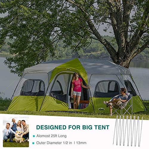 Aluminum Tent Poles Replacement, Fits Both Female and Male Ends, Lightweight Tent Pole Repair Kit, 7001 Aluminum Alloy T6 Heated - color: 24ft 10.5 in, size: 1 Pole Pack
