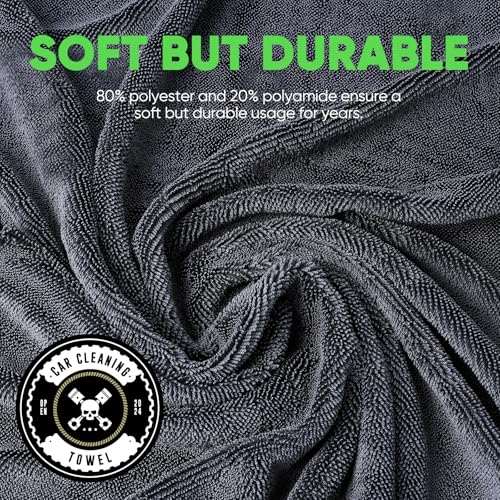 KKV 2-Pack Microfiber Towels (35"x 24") Extra Large Ultra Absorbent Drying Towel for Cars and Trucks, Without Streaks, Scratches, or Water Spots - size: X-Large