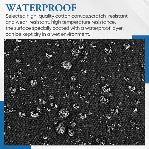 Canvas Repair Patch 5.5 x 8 Inches 6Pcs Self-Adhesive Waterproof Canvas Patch Kit for Repairing Tents,Sofas,Boat Covers,Camping Chair,Awnings,Car Seats. (Black) - color: Black, size: 5.5"×8"