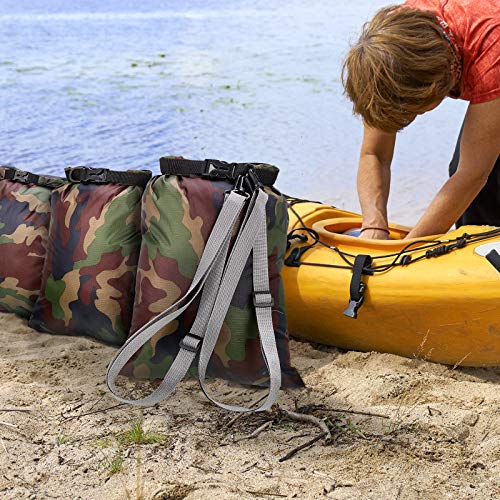 Shappy 6/12 Pcs Waterproof Dry Bags, Lightweight Outdoor Waterproof Dry Stuff Sacks 15/8/5/4/3/2 L and Long Adjustable Shoulder Strap for Kayaking Rafting Boating Hiking Camping - color: Camouflage Color