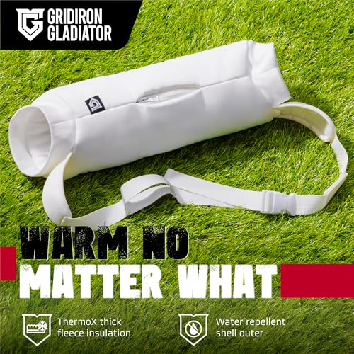 Football Handwarmer Pouch for Adults - Tactical Hand Muff Warmer - Warming Pouch for Cold Weather - color: White