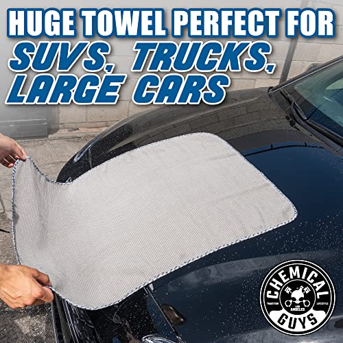 Chemical Guys, Waffle Weave Gray Matter Microfiber Drying Towel, 25 x 36 in | Waffle-weave towel with soft-banded edges soaks up sheeting water for a fast, scratch-free dry on paint and glass. - color: Gray, size: 25"x 36"