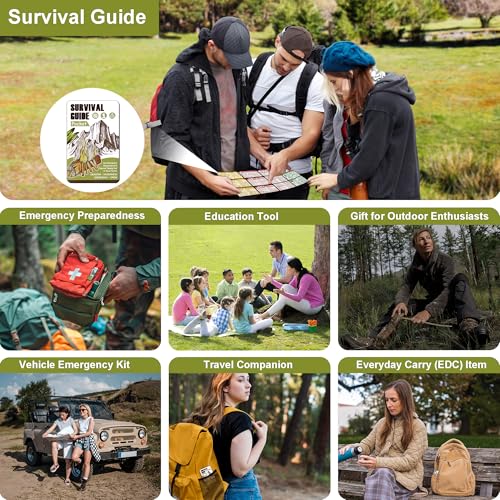 Tiny Pocket Survival Guide EDC Survival Kits Military Grade for Field Emergency, First Aid, Disaster, and Rural Urban Preparedness - style: Partially Waterproof (Covers Only)