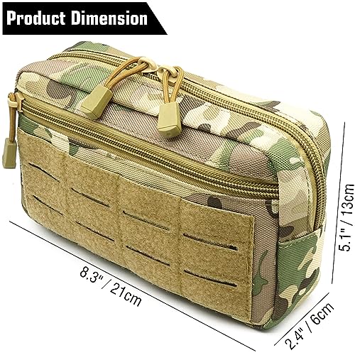 Tactical Molle Pouch, Multi-Purpose EDC Admin Pouch Utility Gadget Gear Backpack Military Waist Bag for Outdoor, Hunting, Traveling, Hiking - color: CP