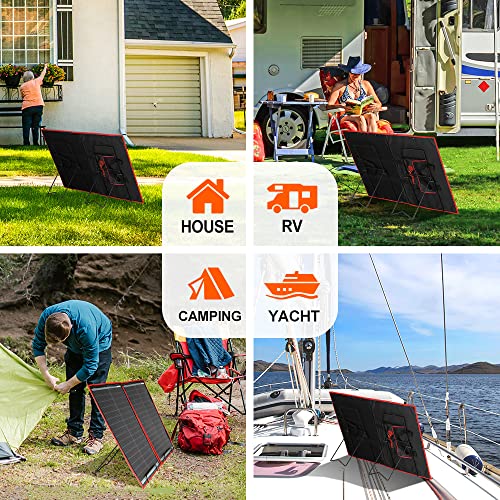 DOKIO Portable Solar Panel Tilt Stand for Foldable Panels, Stainless Steel | Quick angle adjustment, stainless steel construction and hex wrench; for foldable panels on RVs, tents and balconies