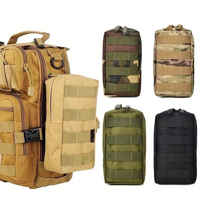 Outdoor Tactical Molle Pouch Waterproof Nylon Multi Purpose Army Small Tactical Pack Universal Hunting Camping Bag Outdoor Equip - color: green
