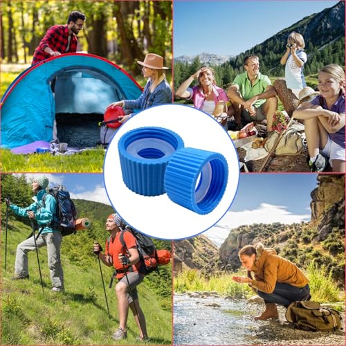 1 Pcs Water Filter Coupling, 5 Pcs Filter Cleaning Gasket With Seal Kit, Compatible with 28mm External Threaded Water Filters and Standard Plastic Bottles for Mountaining Hiking Camping (6)