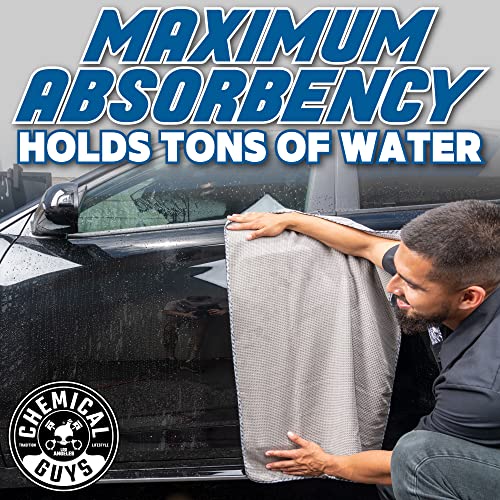 Chemical Guys, Waffle Weave Gray Matter Microfiber Drying Towel, 25 x 36 in | Waffle-weave towel with soft-banded edges soaks up sheeting water for a fast, scratch-free dry on paint and glass. - color: Gray, size: 25"x 36"