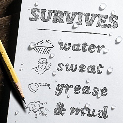 Rite in the Rain Weatherproof Hard Cover Notebook, 4.75" x 7.5", Yellow Cover, Universal Pattern (No. 370F) - color: Yellow, style: Universal