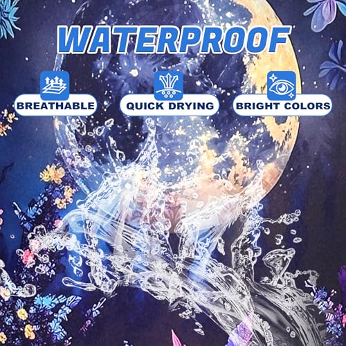 Night Moon Flowers Laundry Basket Foldable Oxford Cloth 18.9 x 16.5 Inch - color: Moon Flowers