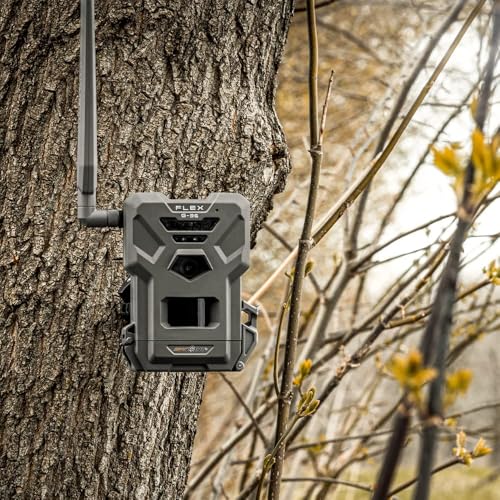 SPYPOINT Flex G-36 Cellular Trail Camera, 36MP Photos and 1080p Videos w/Sound, GPS Enabled, Dual-Sim LTE Connectivity, 100' Flash & Detection Range - size: Pack of 1, style: FLEX-G36