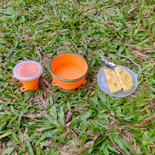 Mess Kit for Camping 2 Pack - color: Blue+Orange