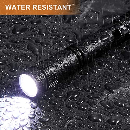 Honoson 10 Pcs Mini Pocket Flashlight LED Aluminum,3.5 Inches | Pen Light Flashlight, Small Aluminum Pocket Flashlight with Clip, Inspection Camping Emergency Diary Lighting - size: 3.5 Inches