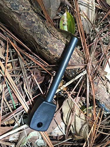 FOSTAR 3 PCS Tactical Ferro (Ferrocerium) Rods, Bushcraft Flint Fire Starter with Easy Grip Handle, 5/16 Inch Thick Waterproof Fire Steel Magnesium Camping Tool Kit - color: Black