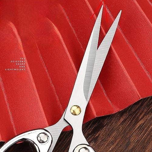 5" All Stainless Steel Office Scissors,Ultra Sharp Blade Shears,Sturdy Sharp Scissor for Office Home School Sewing Fabric Craft Supplies Multipurpose Scissors Sliver - color: Silver, size: 5"