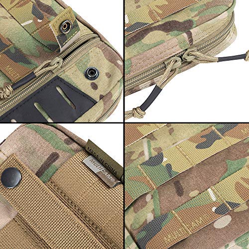EXCELLENT ELITE SPANKER Molle Admin Pouch Tactical EDC EMT Utility Tool Pouch Medical Organizer Bag Modular Pouches Waist Pouch - color: Multicam