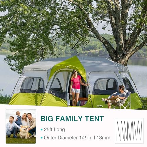 Aluminum Tent Poles Replacement, Black Pre-Assembled Tent Pole, 7001 T6 Heated Camping Tent Rod - color: 25ft 2 Poles