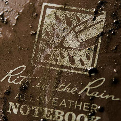 Rite in the Rain Weatherproof Side Spiral Notebook, 4.625" x 7", Brown Weatherproof Notepad, Universal Page Pattern (No. 473) | writing-pencils - color: Brown, size: 1 Pack, style: Universal