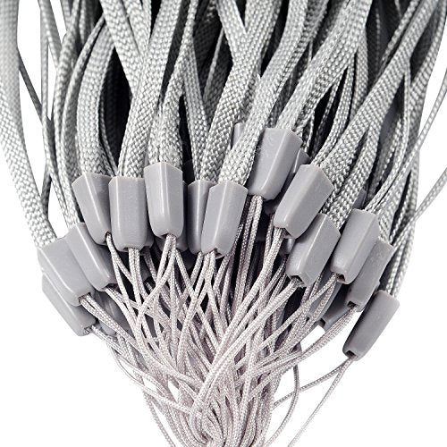 Wisdompro 50 Pack 7 inch Short Hand Wrist Strap Lanyard - Gray - color: Grey