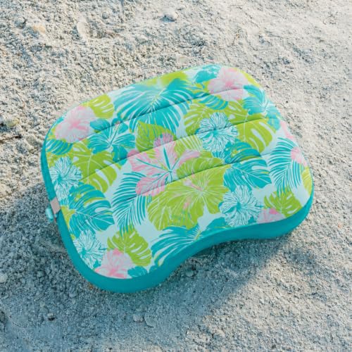Ballast Beach Pillow – Comfy, Durable & Compact, Stays Put on Windy Beaches with Patented Sand Pouch, Inflatable Pillow for Beaches, Pools, Camping, Festivals and Travel (Tropical Floral) - color: Tropical Floral