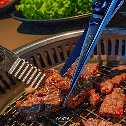 O'Creme Chef Scissors All Stainless Steel Garnishing Snips, Gold | Super sharp blades deliver precise cuts for garnishing, herbs, and food prep tasks in any kitchen. - color: Gold