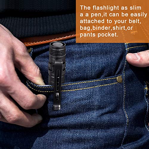 Honoson 10 Pcs Mini Pocket Flashlight LED Aluminum,3.5 Inches, 5.2 Inches | Pen Light Flashlight, Small Aluminum Pocket Flashlight with Clip, Inspection Camping Emergency Diary Lighting - size: 3.5 Inches, 5.2 Inches