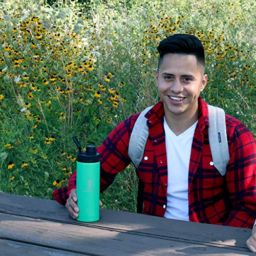 Vacuum Insulated Water Bottle, 18 ounces, Island Green - color: Island Green