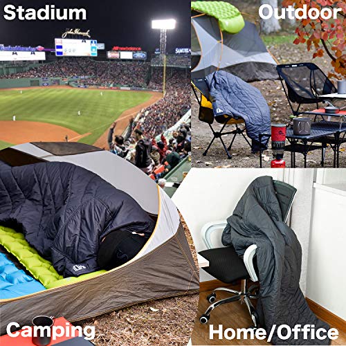 3M Thinsulate Insulation Warm Camping Blanket Ultralight Compact - color: Blue, size: 72.8” × 55”, 1.52 lb